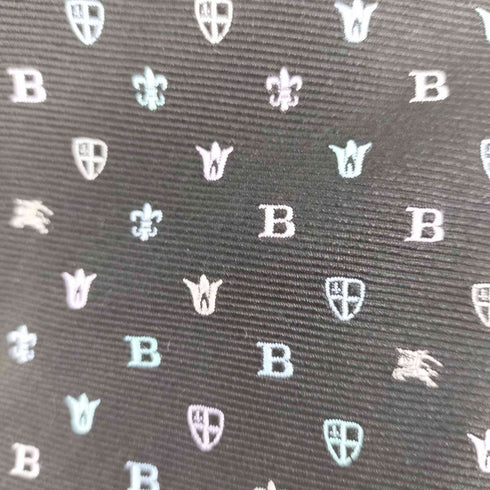 バーバリーブラックレーベル BURBERRY BLACK LABEL 総柄 ネクタイ ホース刺繍 モノグラム メンズ ONE SIZE