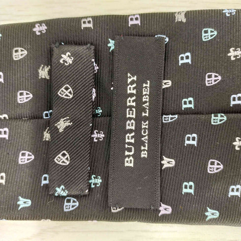 バーバリーブラックレーベル BURBERRY BLACK LABEL 総柄 ネクタイ ホース刺繍 モノグラム メンズ ONE SIZE