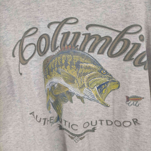 コロンビア Columbia USA製 フィッシュ ルアープリント クルーネックTシャツ メンズ import:L