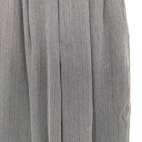 ヨウジヤマモト Yohji Yamamoto 80S-90S 丸文字タグ ストライプ 1タック スラックス パンツ レディース SS