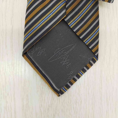 ヴィヴィアンウエストウッドアクセサリー Vivienne Westwood Accessories ストライプ ネクタイ オーブ刺繍 メンズ ONE SIZE