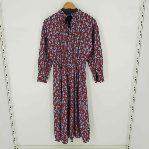 総柄ワンピース 花 レディース import:M