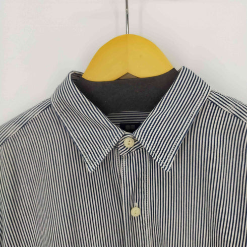 ユニクロ UNIQLO ヒッコリーストライプ ワークシャツ メンズ JPN:L