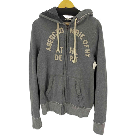 アバクロンビーアンドフィッチ Abercrombie & Fitch MUSCLE ジップパーカー 加工 メンズ import:M