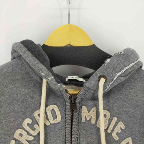 アバクロンビーアンドフィッチ Abercrombie & Fitch MUSCLE ジップパーカー 加工 メンズ import:M