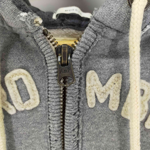 アバクロンビーアンドフィッチ Abercrombie & Fitch MUSCLE ジップパーカー 加工 メンズ import:M
