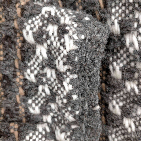 HAND KNITTED IN ECUADOR ウールニットカーディガン メンズ