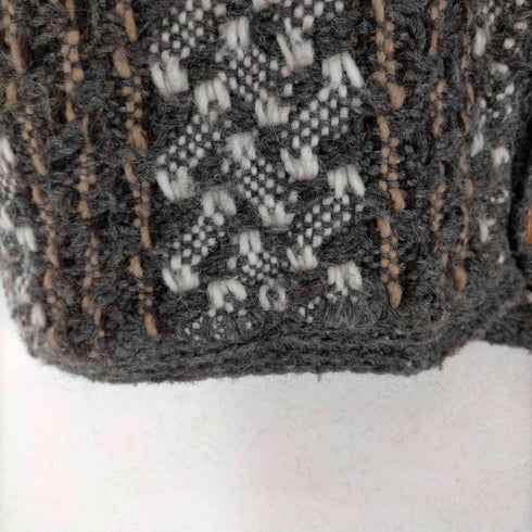 HAND KNITTED IN ECUADOR ウールニットカーディガン メンズ