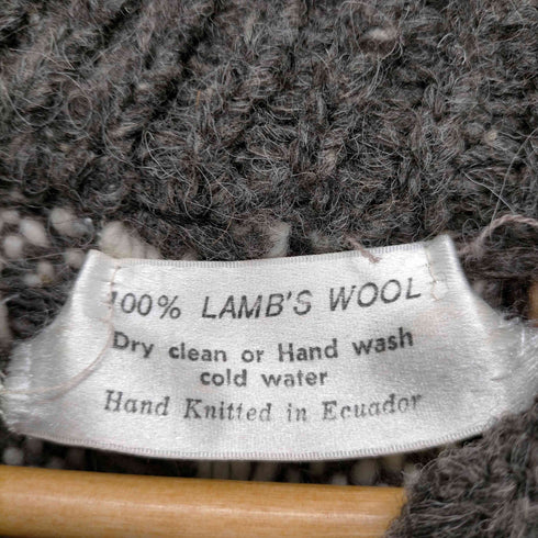 HAND KNITTED IN ECUADOR ウールニットカーディガン メンズ