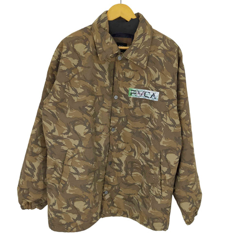 ルーカ RVCA カモ柄コーチ中綿ジャケット バックプリント メンズ import:M