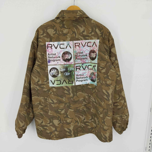 ルーカ RVCA カモ柄コーチ中綿ジャケット バックプリント メンズ import:M