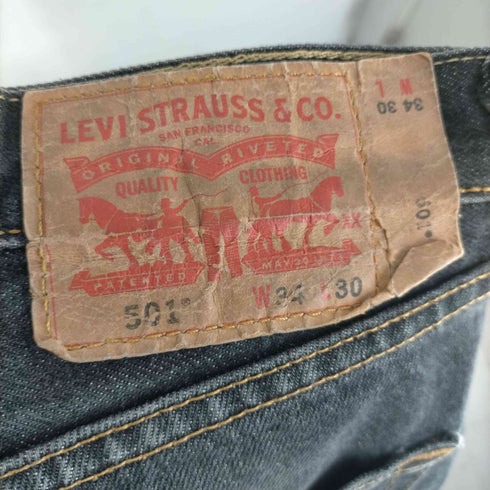 リーバイス Levis 501 ボタンフライブラックデニムパンツ メンズ W34