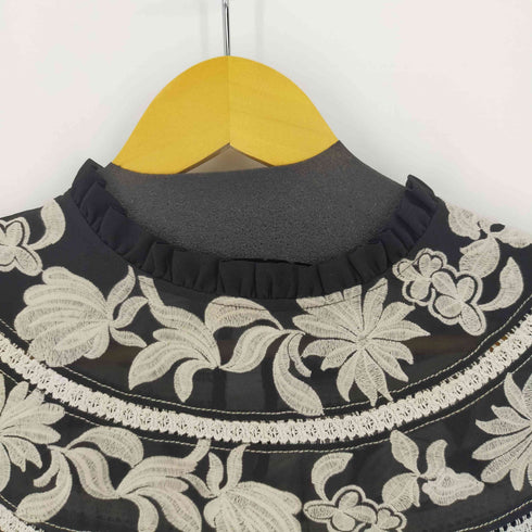 グレースコンチネンタル GRACE CONTINENTAL フリルシアーカットソー 刺繍 レディース JPN:36