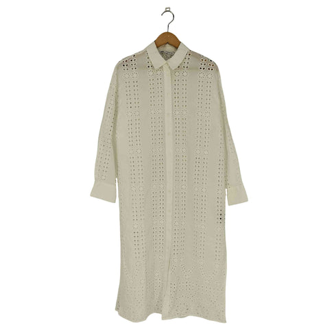 ザラ ZARA カットレースシャツワンピース レディース import:M