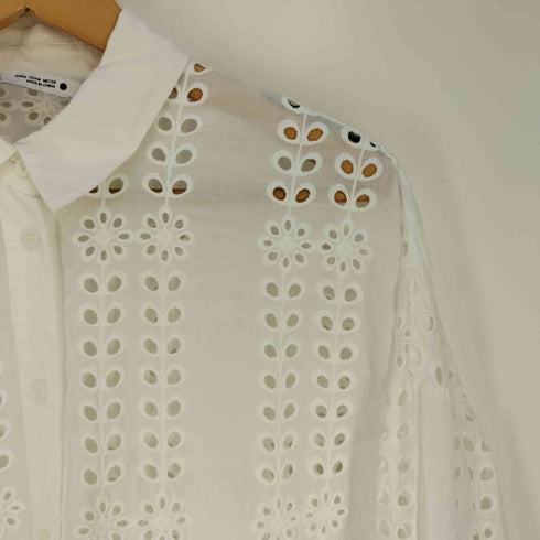ザラ ZARA カットレースシャツワンピース レディース import:M