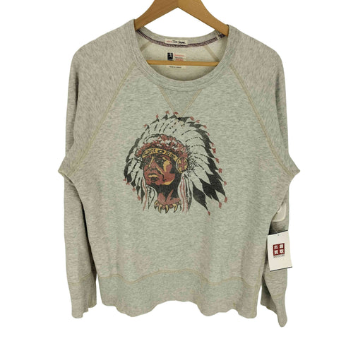 トッドスナイダー TODD SNYDER 15SS カナダ製 インディアン プリント ラグラン スウェット メンズ import:M