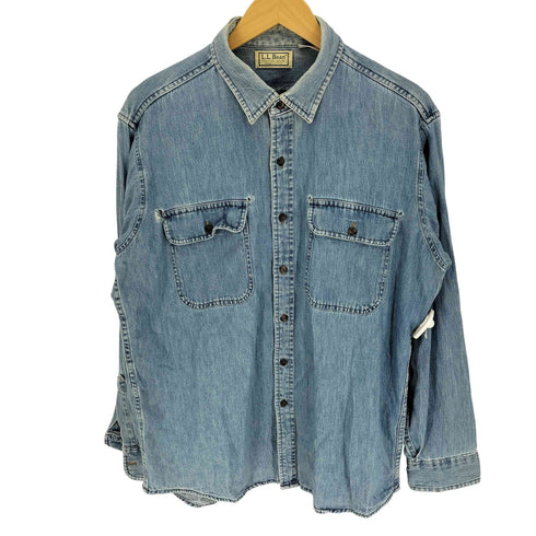 エルエルビーン L.L.Bean 80S USA製 ダブル フラップポケット デニム L/S シャツ メンズ