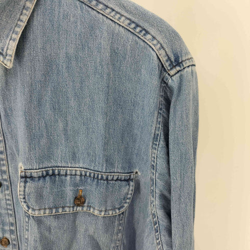 エルエルビーン L.L.Bean 80S USA製 ダブル フラップポケット デニム L/S シャツ メンズ