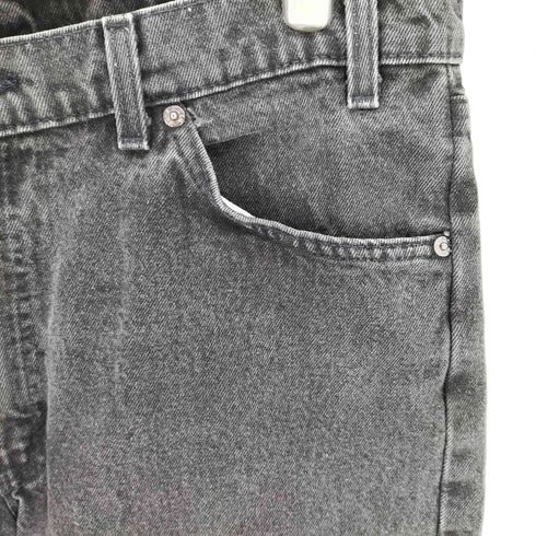 リーバイス Levis 90S USA製 550 ボタン裏554刻印 先染め オレンジタブ ジップフライ ブラックデニム パンツ 97年製 メンズ W36 L30