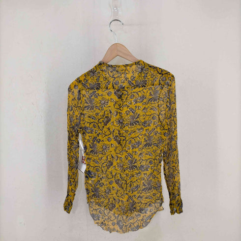 イザベルマランエトワール ISABEL MARANT ETOILE イタリア製 シルク 花柄 バンドカラーシャツ レディース