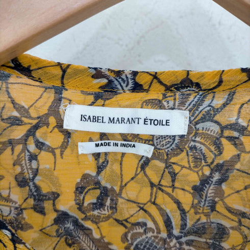 イザベルマランエトワール ISABEL MARANT ETOILE イタリア製 シルク 花柄 バンドカラーシャツ レディース
