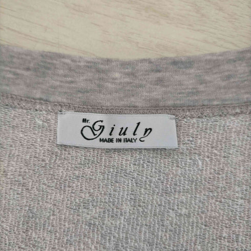mr giun イタリア製 総柄シアー切替 カーディガン レディース