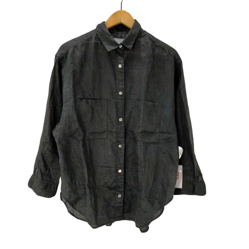 アダムエロペ Adam et Rope L/S リネンシャツ 無地 レディース