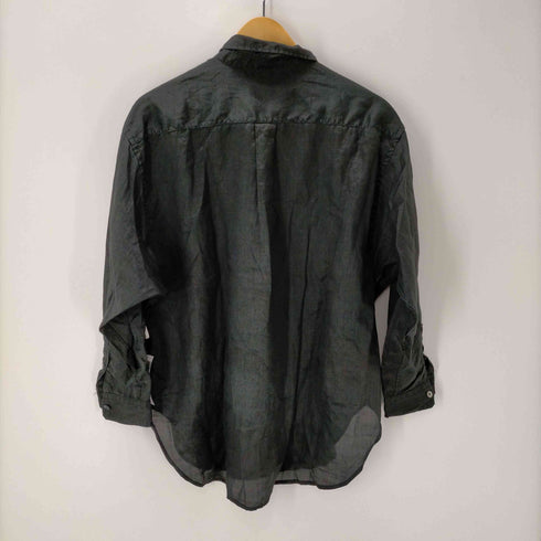 アダムエロペ Adam et Rope L/S リネンシャツ 無地 レディース