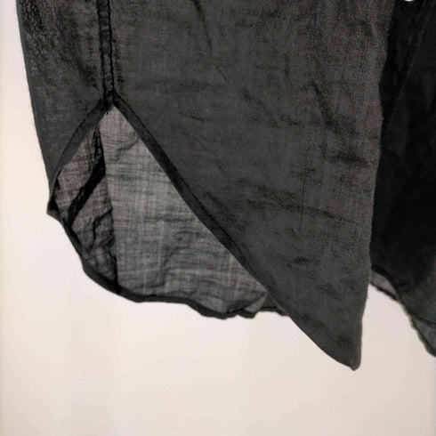 アダムエロペ Adam et Rope L/S リネンシャツ 無地 レディース