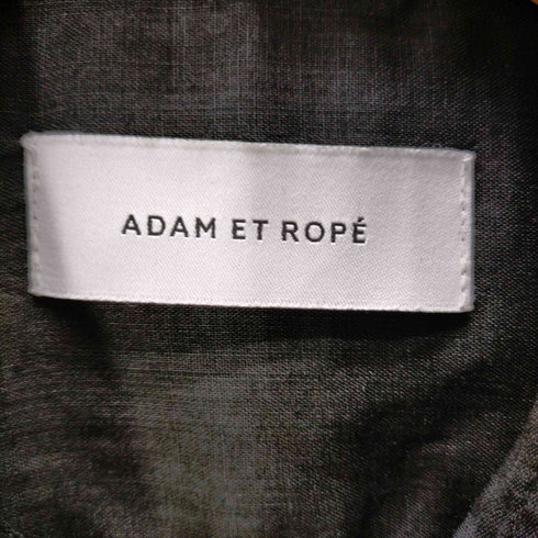 アダムエロペ Adam et Rope L/S リネンシャツ 無地 レディース