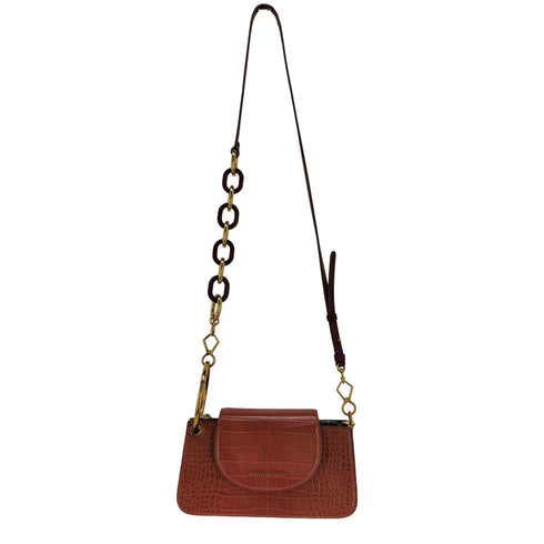 チャールズキース CHARLES & KEITH クロック エフェクト フロント フラップ ウォレット ショルダー バッグ レディース