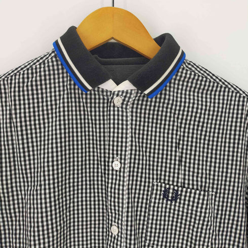 フレッドペリー FRED PERRY 襟切り替え チェックシャツ メンズ JPN:M