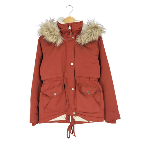 ホリスター Hollister フェイクファー フーデッドジャケット レディース S