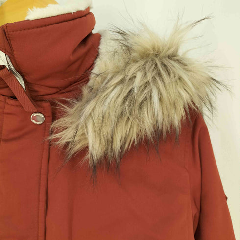 ホリスター Hollister フェイクファー フーデッドジャケット レディース S