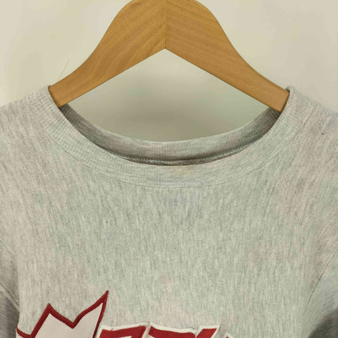 チャンピオン Champion 90S USA製 刺繍タグ REVERSE WEAVE アイスホッケー CANADA BAUER ワッペン 刺繍 クルーネック スウェット メンズ import:L