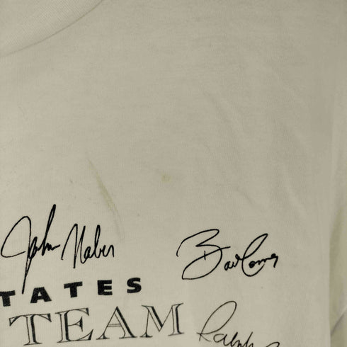 90S USA製 Hanes HEAVYWEIGHTボディ 1996 UNITED STATES DREAM TEAM プリント S/S Tシャツ シングルステッチ メンズ import:XL