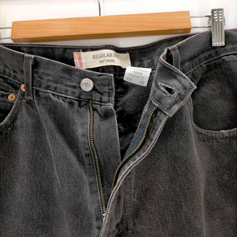 リーバイス Levis 505 regular fit 先染めブラックデニム メンズ 36/30