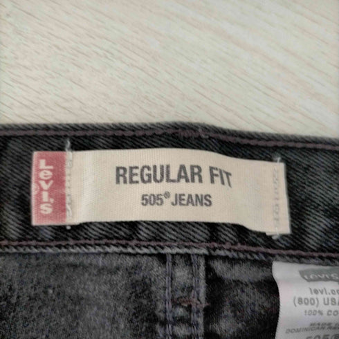 リーバイス Levis 505 regular fit 先染めブラックデニム メンズ 36/30