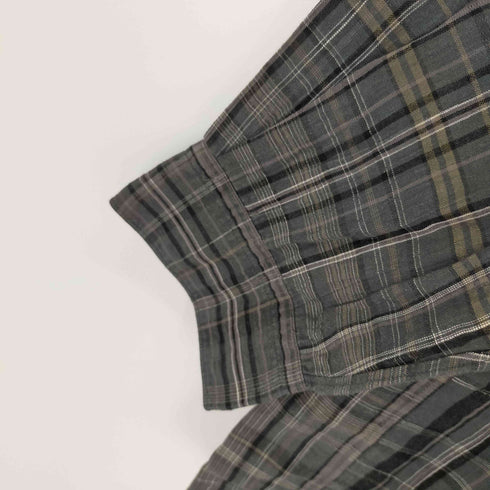 コムデギャルソンオム COMME des GARCONS HOMME AD1999 田中オム 田中期 銀タグ チェック柄長袖シャツ ボックスシルエット 片ポケ シェルボタン メンズ