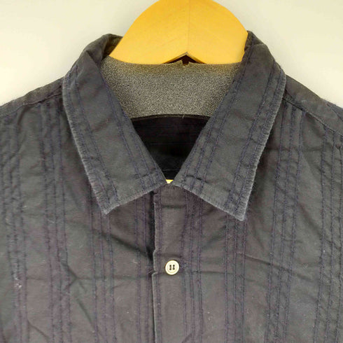 ワイズフォーメン Ys for men 90S 茶タグ OLD ストライプデザインシャツ ボックス 刺繍 メンズ