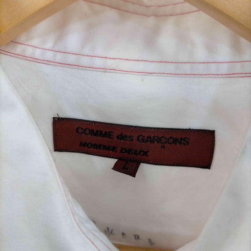 コムデギャルソンオムドゥ COMME des GARCONS HOMME DEUX 08SS カラーステッチ レギュラーカラーシャツ メンズ JPN:L