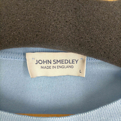 ジョンスメドレー JOHN SMEDLEY イングランド製 コットン クルーネック 半袖ニット レディース import:L