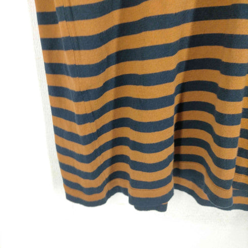ジョンスメドレー JOHN SMEDLEY イングランド製 ボーダー柄 コットン クルーネック 半袖ニット レディース import:M