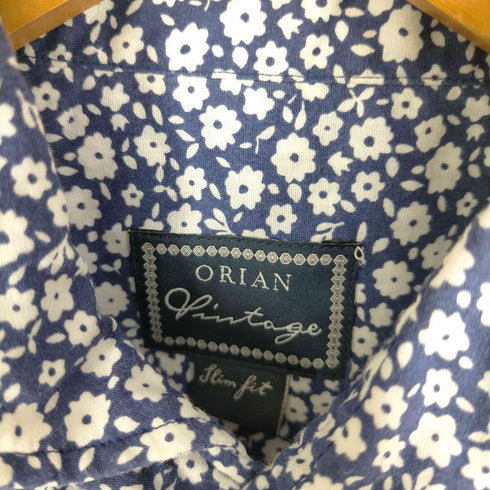 オリアン ORIAN SLIM FIT 花柄 ボタンダウン 長袖シャツ レディース