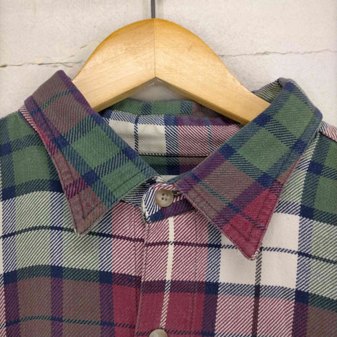 バナナリパブリック BANANA REPUBLIC 90S タータンチェックコットンネルシャツ メンズ JPN:XL