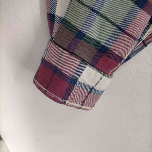 バナナリパブリック BANANA REPUBLIC 90S タータンチェックコットンネルシャツ メンズ JPN:XL
