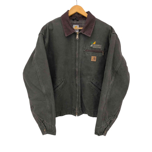 カーハート Carhartt TRUMBULL SAFETY WORKS 企業ロゴ刺繍 裏地ブランケット ダック地 デトロイトジャケット メンズ JPN:XL