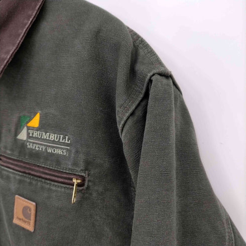 カーハート Carhartt TRUMBULL SAFETY WORKS 企業ロゴ刺繍 裏地ブランケット ダック地 デトロイトジャケット メンズ JPN:XL