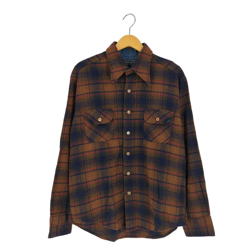 SanTropez 襟芯 タータンチェック ウールナイロンシャツ メンズ import:L