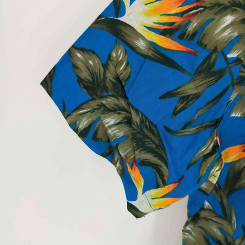 アメリカンイーグル AMERICAN EAGLE コットン100 総柄S/Sシャツ ワンポケット メンズ JPN:XS